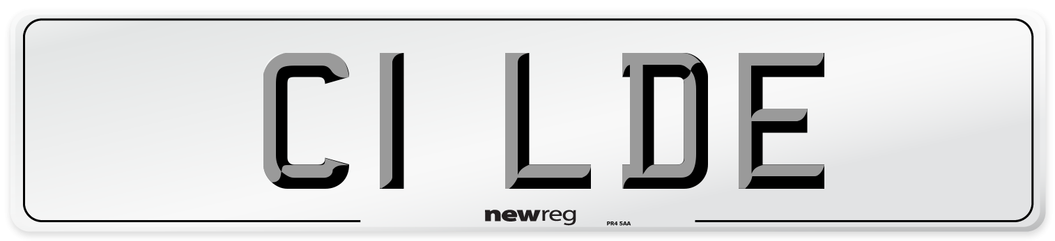 C1 LDE Number Plate from New Reg
